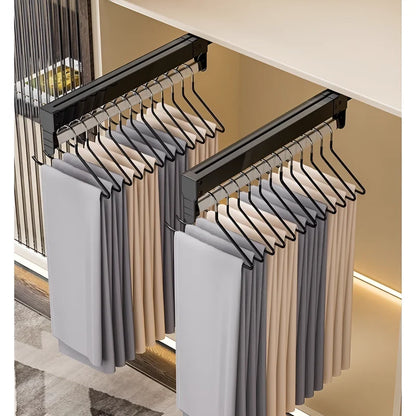 Adjustable Pull-Out Wardrobe Clothes Rail For Trousers