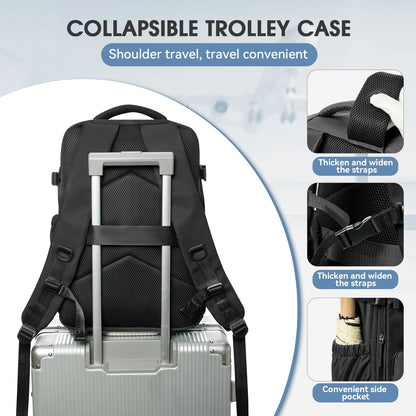 Expandable Vacuum Travel Backpack With Laptop Compartment