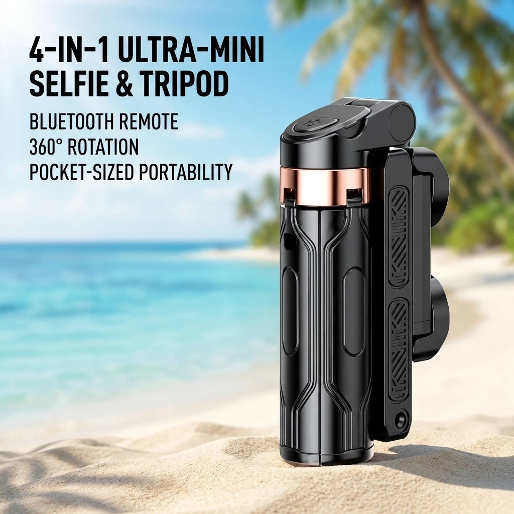 Mini Bluetooth Selfie Stick – Portable Phone Tripod
