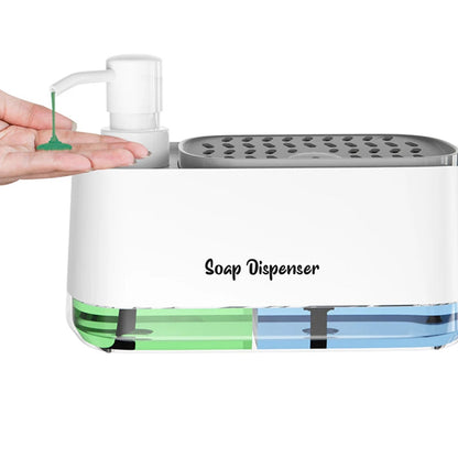 3-in-1 Kitchen Soap Dispenser with Sponge Holder