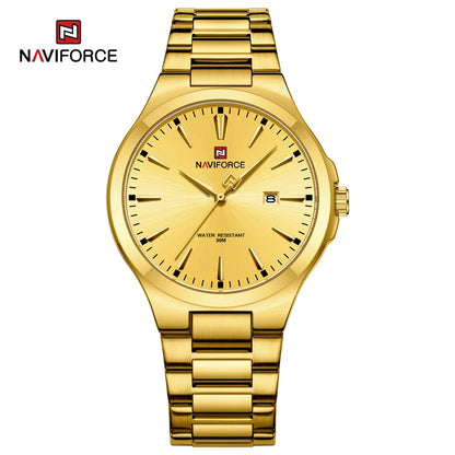 Men's Stainless Steel Quartz Watch With Date Display