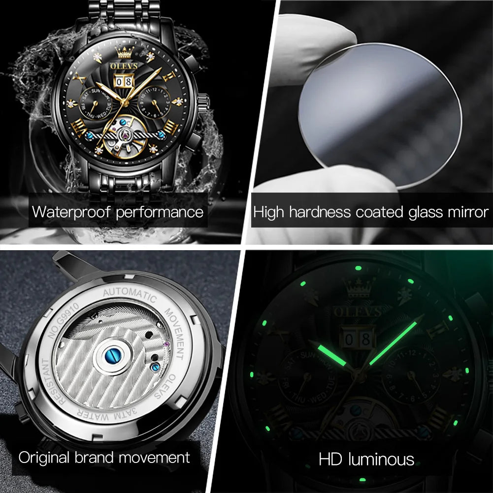 Men’s Automatic Tourbillon Luxury Mechanical Watch