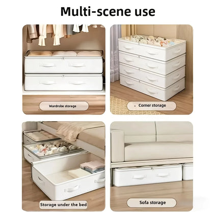 Foldable Underbed Storage Boxes with Flip Top Lid