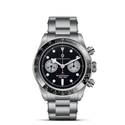 Men’s Panda Dial Quartz Chronograph Watch Sapphire