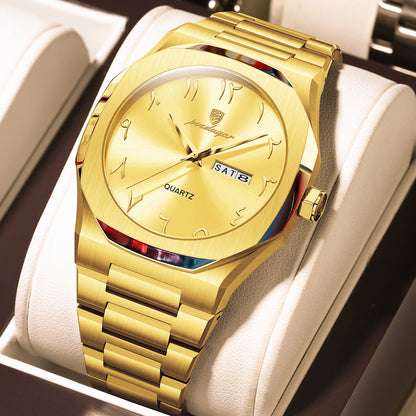 Men's Military Quartz Watch Stainless Steel Waterproof