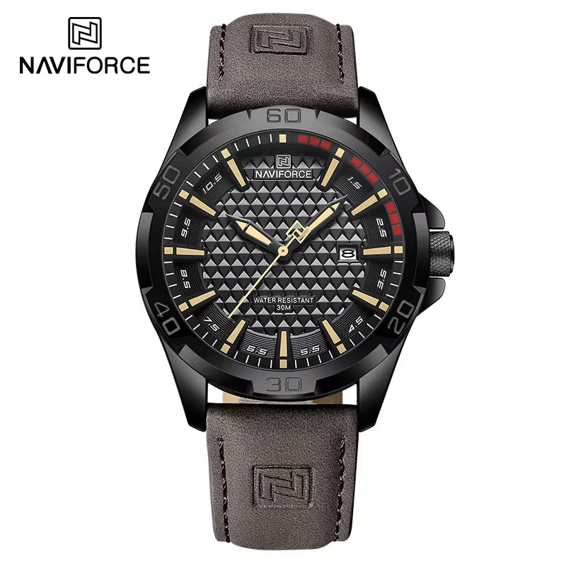 Men’s Quartz Sport Watch With PU Leather Strap