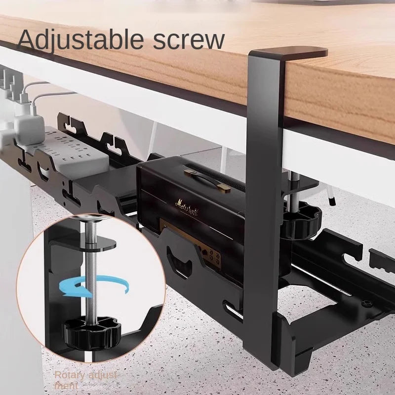 Metal Under Desk Cable Management Tray Storage Rack