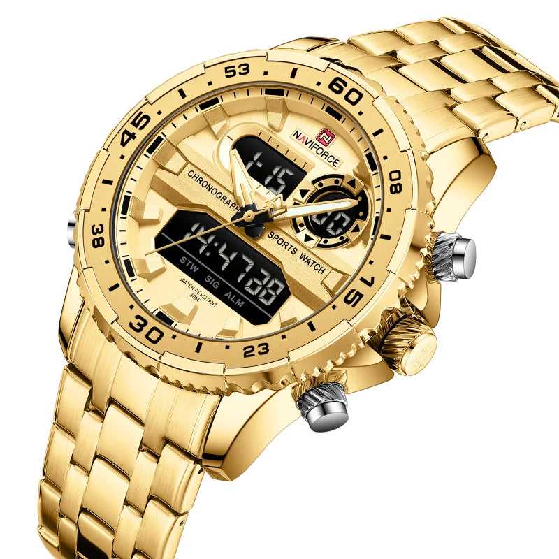 Men’s Analog-Digital Sports Watch Quartz Stainless Steel