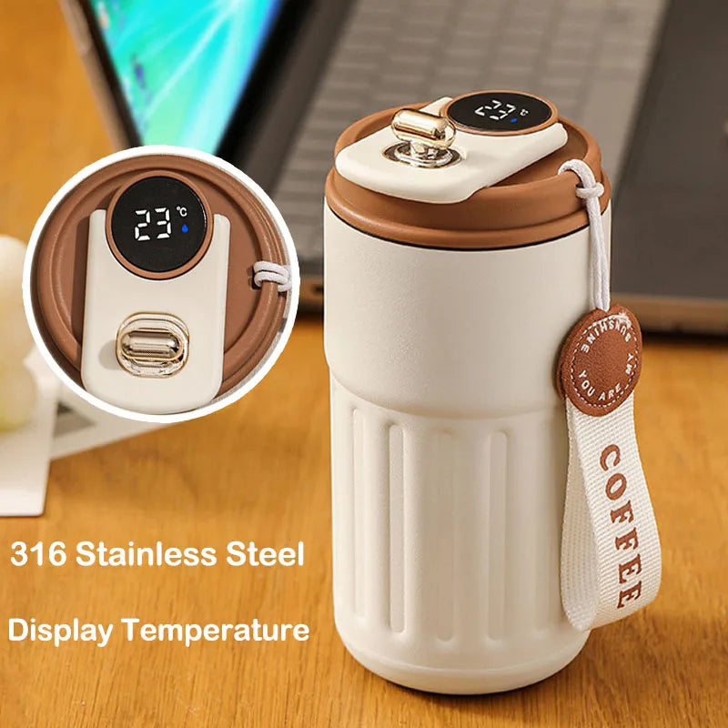 Smart Temperature Display Vacuum Thermos Bottle 450 ml