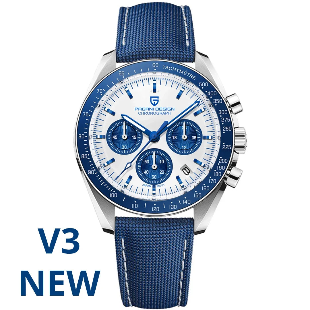 Men's Quartz Chronograph Watch Sapphire Crystal 100M