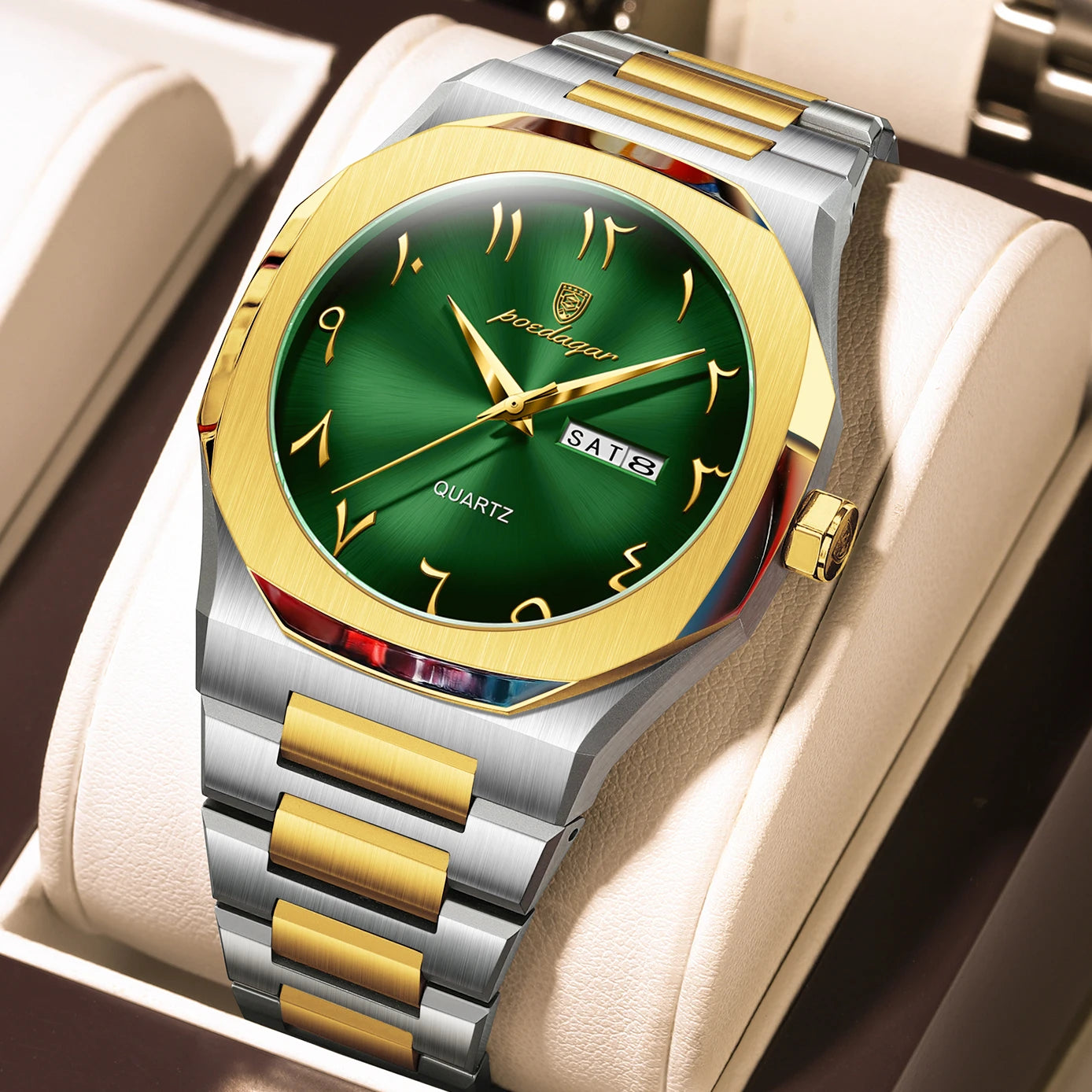 Men's Military Quartz Watch Stainless Steel Waterproof