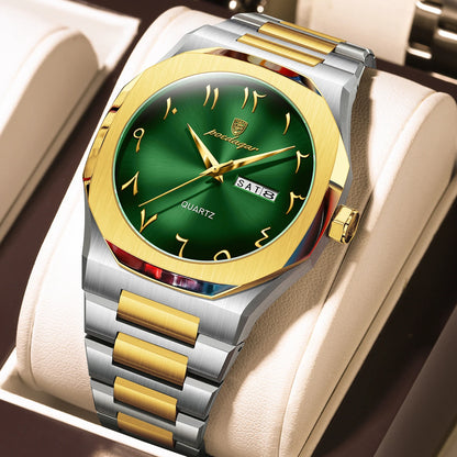 Men's Military Quartz Watch Stainless Steel Waterproof