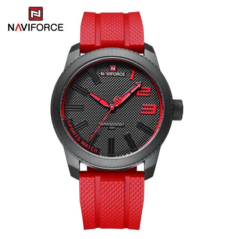 Men’s Sport Quartz Watch With Silicone Strap, 46 mm