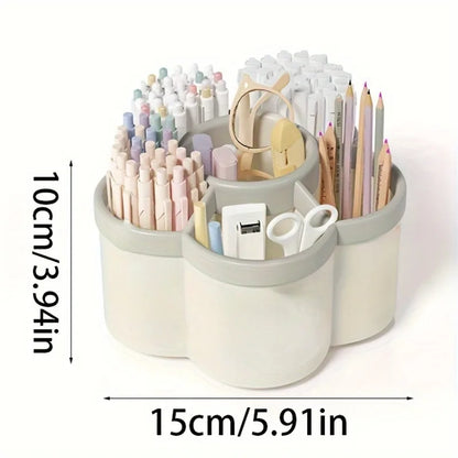 Rotating Desk Pen Holder Organizer With Large Capacity