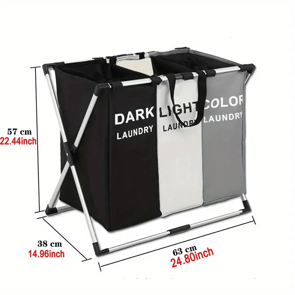 Foldable Laundry Hamper Organizer With 1–3 Grids