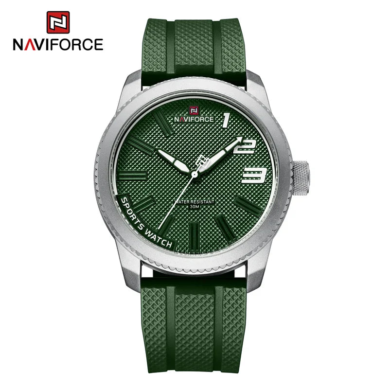 Men’s Sport Quartz Watch With Silicone Strap, 46 mm