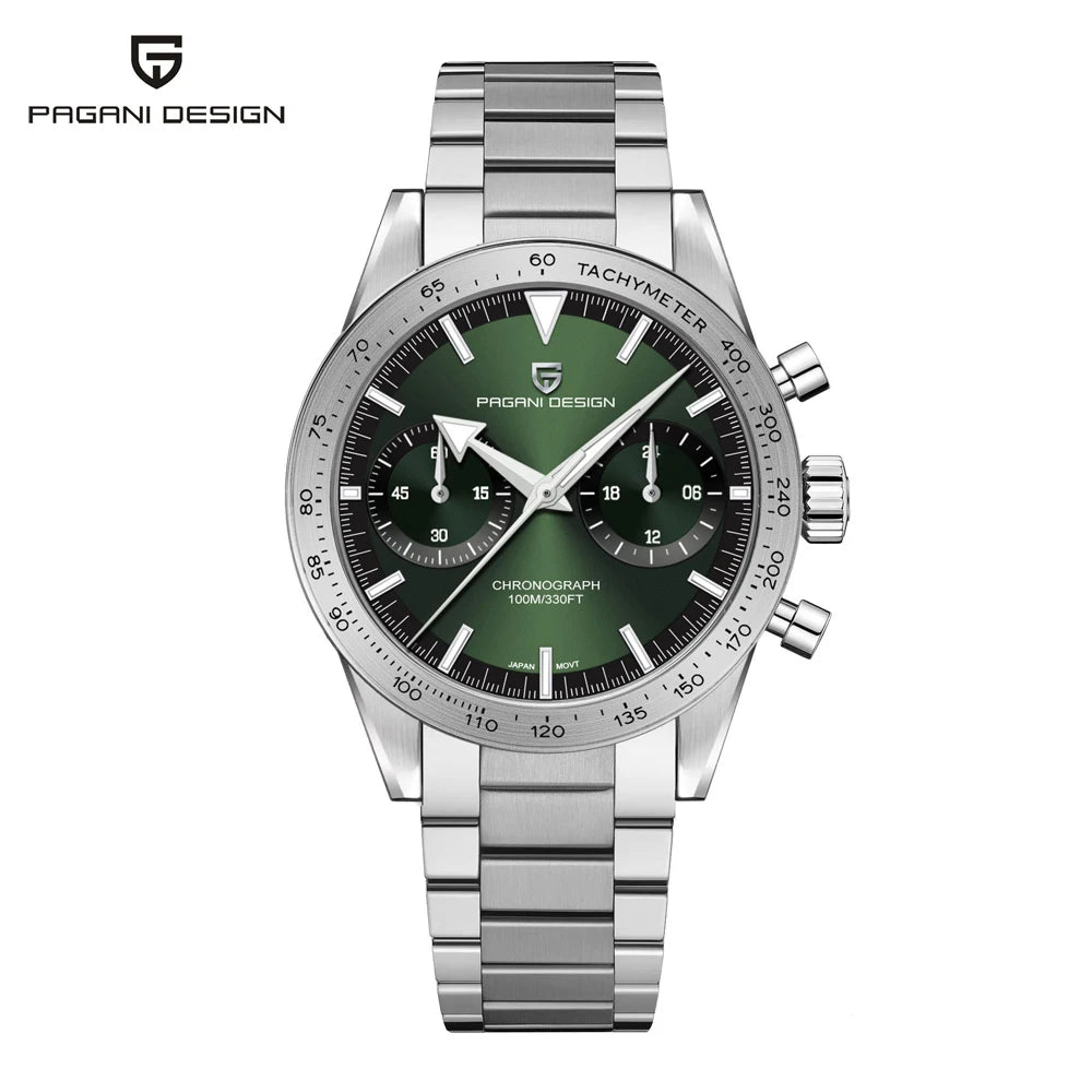 Men’s Retro Chronograph Quartz Watch With Sapphire Glass