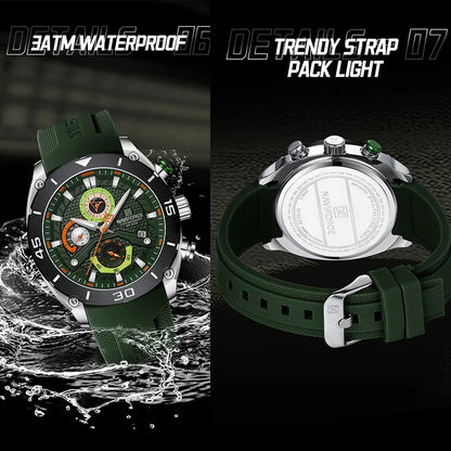 Men’s Sport Quartz Watch With Chronograph & Date