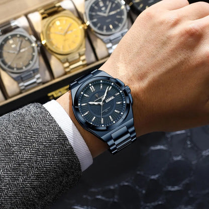 Men’s Stainless Steel Quartz Watch – Luminous & 3Bar