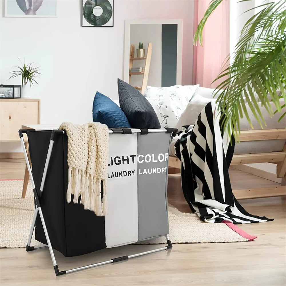 Foldable Laundry Hamper Organizer With 1–3 Grids