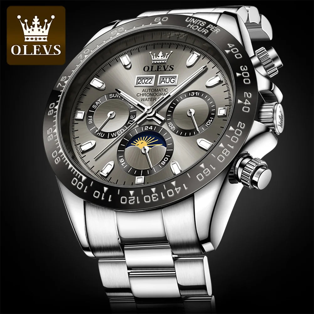 Men's Automatic Mechanical Watch Chronograph Luminous