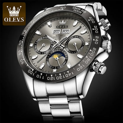 Men's Automatic Mechanical Watch Chronograph Luminous