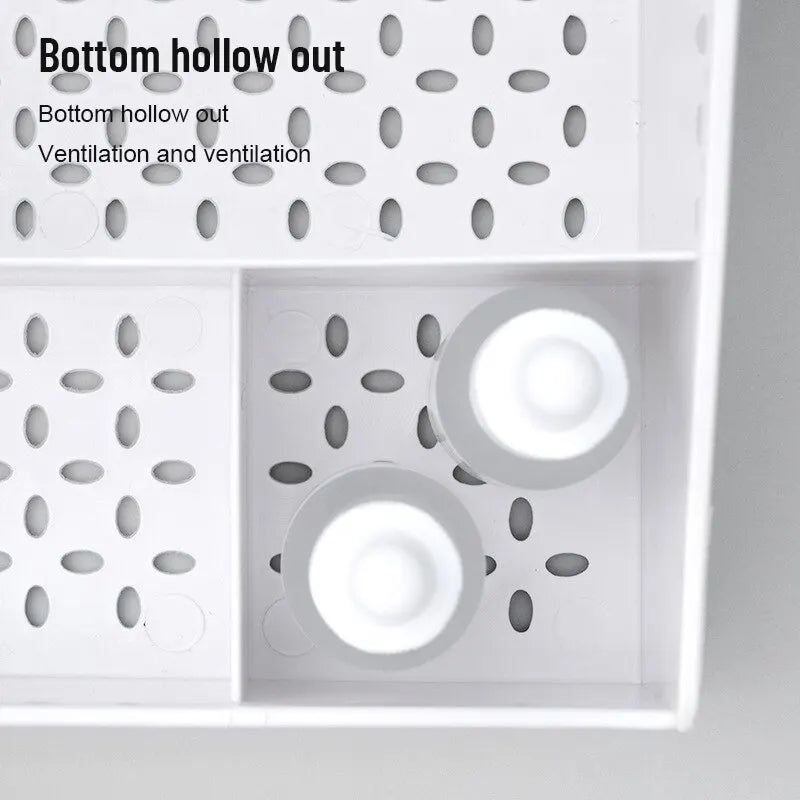 White Desktop Makeup Drawer Organizer Box