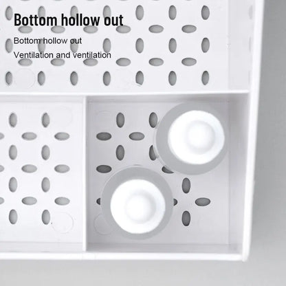 White Desktop Makeup Drawer Organizer Box