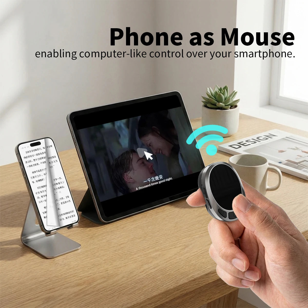 Bluetooth Scrolling Ring Remote – Hands-Free Page Turner