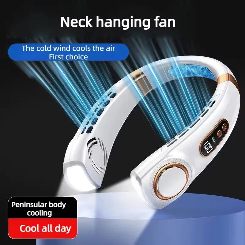 Rechargeable Portable Neck Fan – Hands-Free Personal Cooling