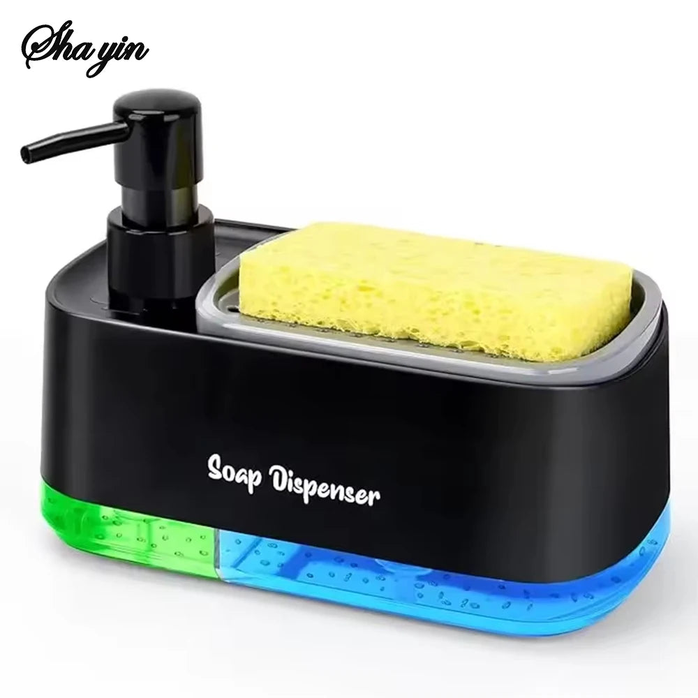 3-in-1 Kitchen Soap Dispenser with Sponge Holder