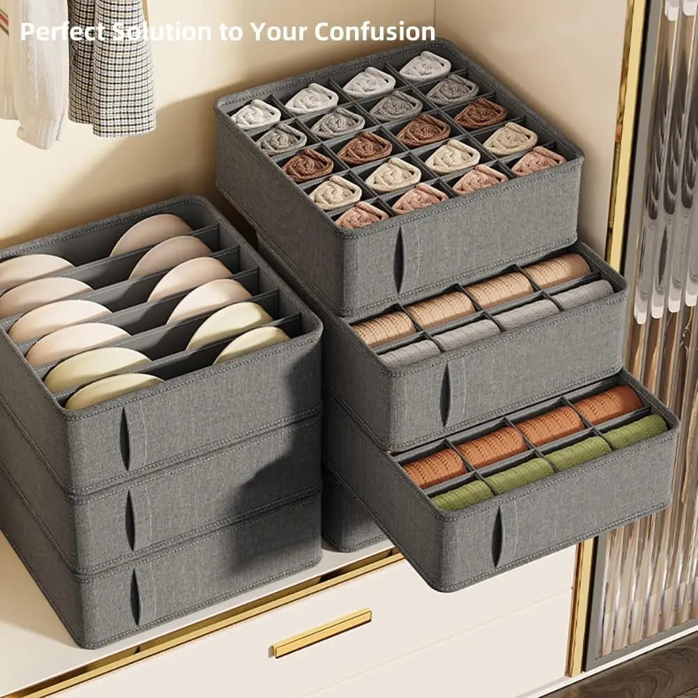 Foldable Fabric Underwear Drawer Organizer Box