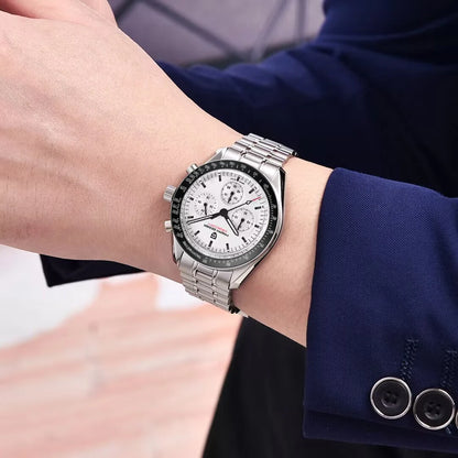 Men's Quartz Chronograph Watch Sapphire 100M Waterproof