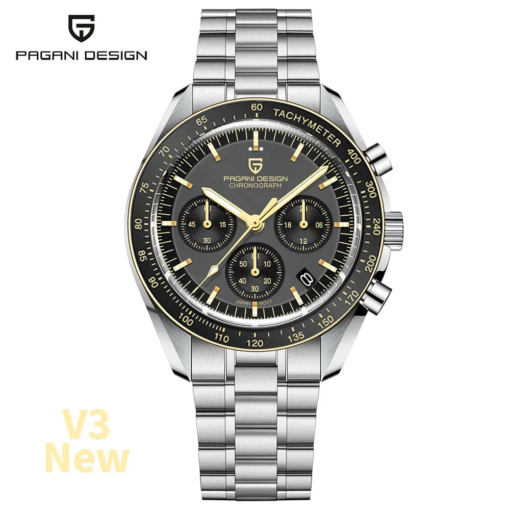 Men's Quartz Chronograph Watch Sapphire Crystal 100M