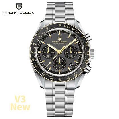 Men's Quartz Chronograph Watch Sapphire Crystal 100M