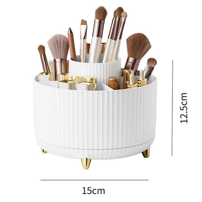 360° Rotating Makeup Organizer Box With Multi Compartments