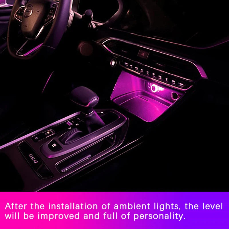 Portable USB Car Interior Ambient LED Light
