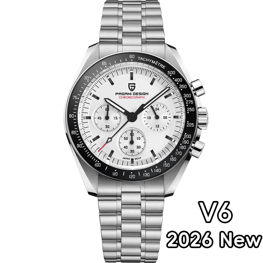 Men's Quartz Chronograph Watch Sapphire Crystal 100M