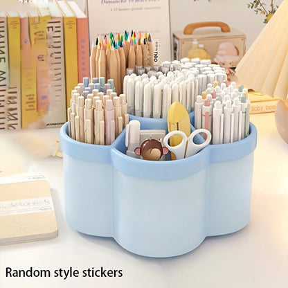 Rotating Desk Pen Holder Organizer With Large Capacity
