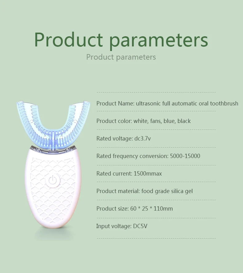 U-Shaped Electric Toothbrush – 360° Automatic Cleaning