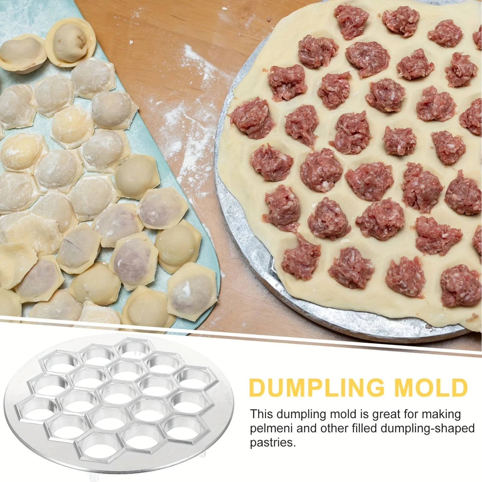 Aluminum 37-Hole Dumpling Maker – Multi-Use Ravioli Mold
