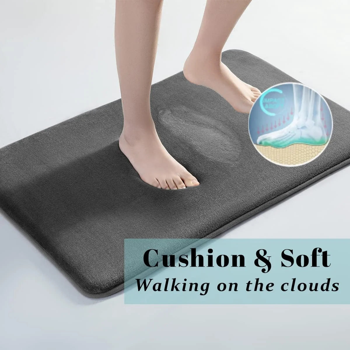 Super Absorbent Bathroom Floor Mat – Non-Slip Suede