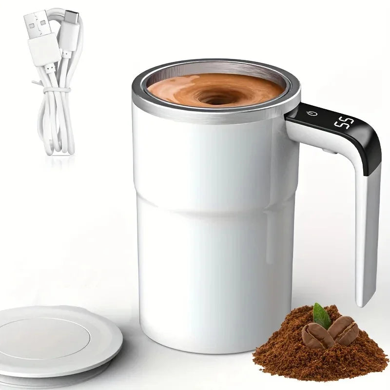 Electric Self-Stirring Coffee Mug 380 ml – IP67 Waterproof