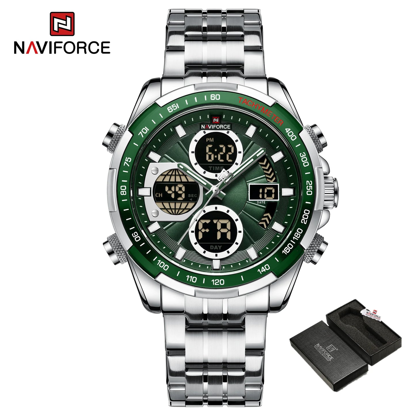 Men’s Military Chronograph Watch Quartz Analog-Digital