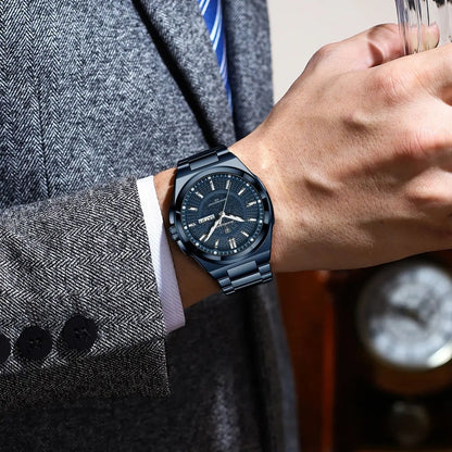 Men’s Stainless Steel Quartz Watch – Luminous & 3Bar