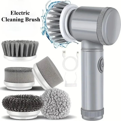 Cordless Electric Spin Scrubber With 5 Brush Heads