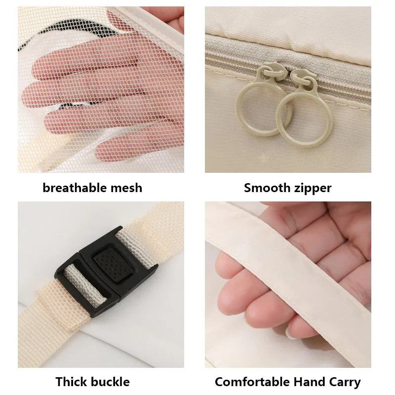 Travel Packing Cubes Set Luggage Organizers Foldable Bags