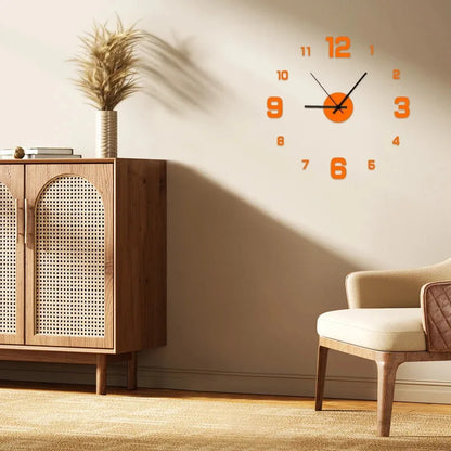 Creative Frameless DIY Wall Clock For Home Décor