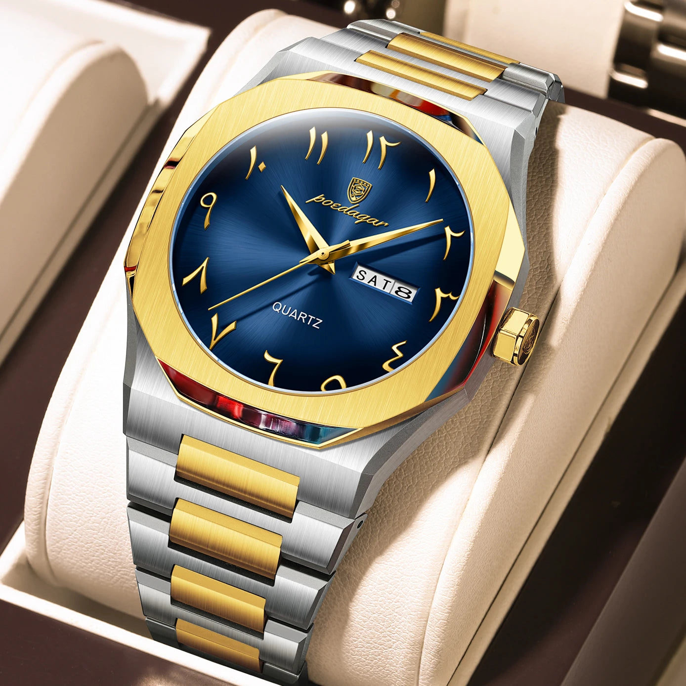 Men's Military Quartz Watch Stainless Steel Waterproof