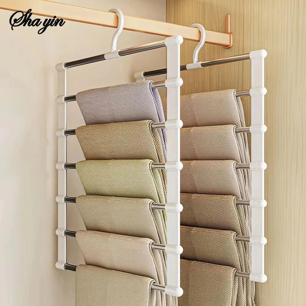 Foldable Multi-Layer Pants Hanger Closet Organizer